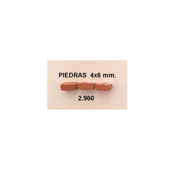 Cuit Piedra mosaico 4x6x12 mm. ROJA 150g