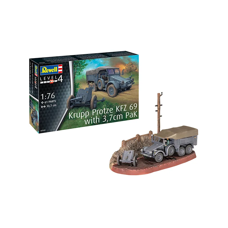 Immagine del prodotto 2: Revell Kit di montaggio Veicolo Krupp Protze KFZ 69 with 3,7cm Pak 1:76