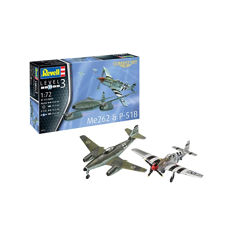 Product image 2: Revell Model Aircraft Set Messer. Me262 & P-51B Mustang 1:72