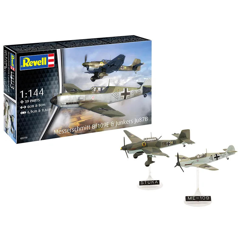 Revell 2 Aviones Micro Wings: Messerschmitt Bf109E & Junkers  Ju87B 1:144