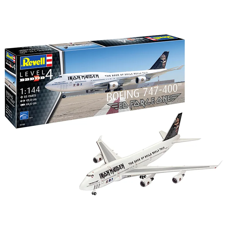 Revell Maqueta Avión Boeing 747-400 Iron Maiden "Ed Force One" 1:144
