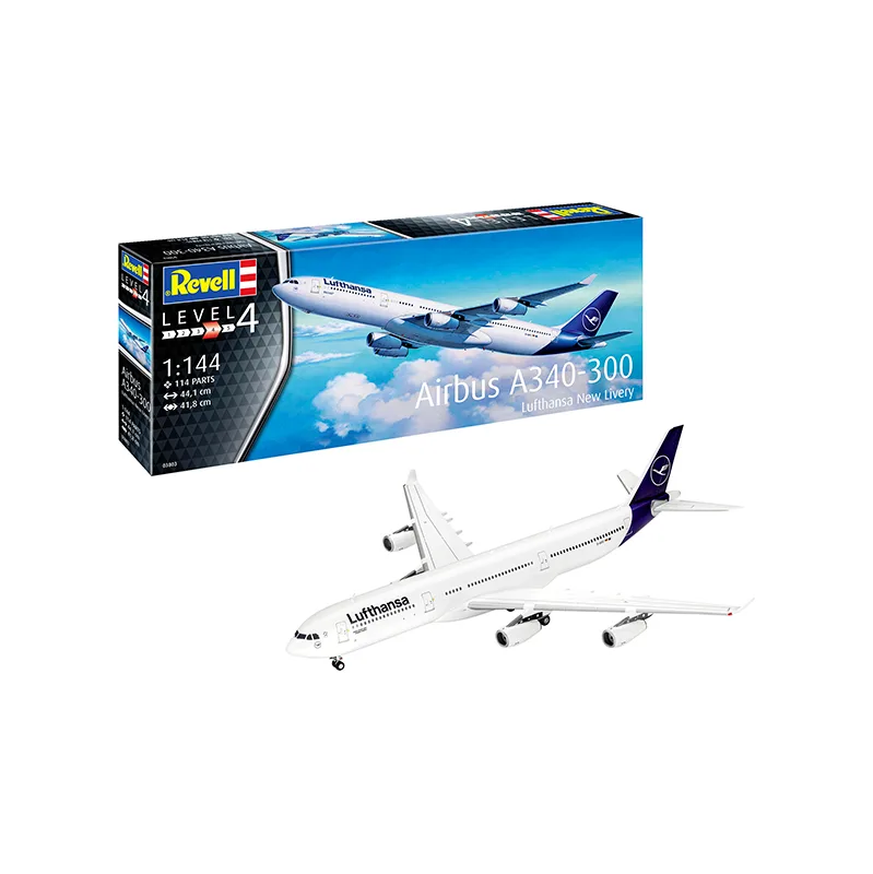 Product image 2: Revell A340-300 "Lufthansa" New Livery Airplane Model 1:144