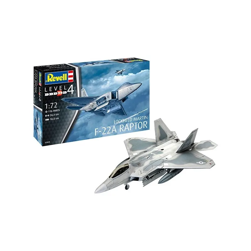 Product image 2: Revell Lockheed Martin F-22A Raptor Aircraft Model 1:72