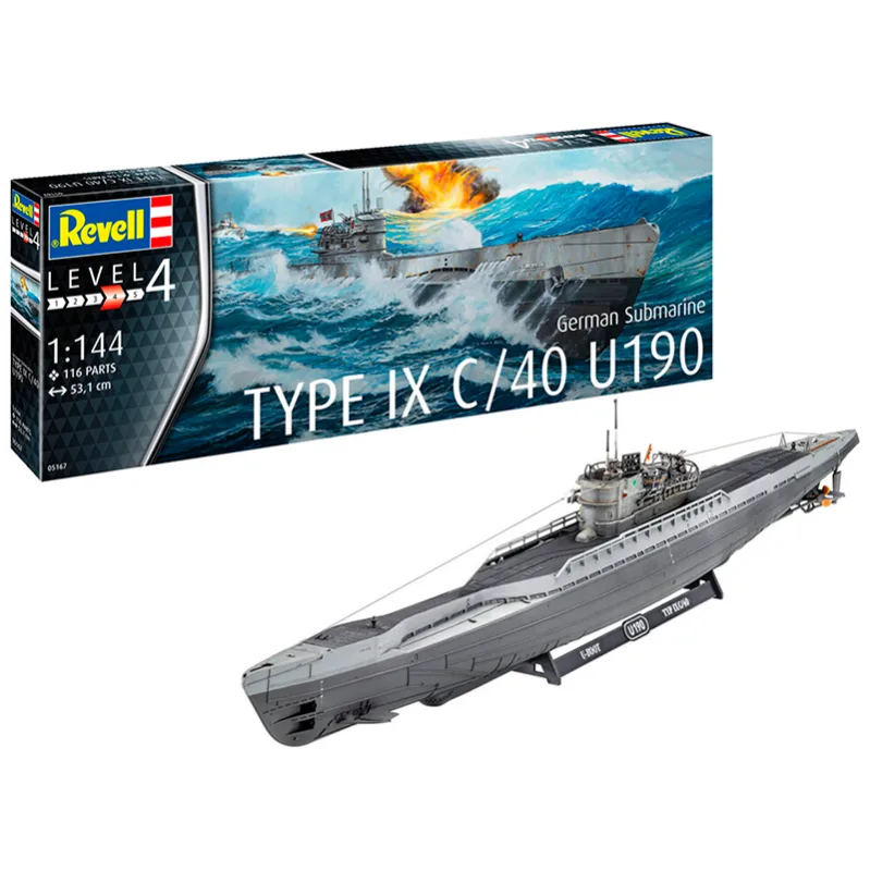 Immagine del prodotto 2: Revell Modellino Sottomarino German Type IX C/40 (U190) 1:144