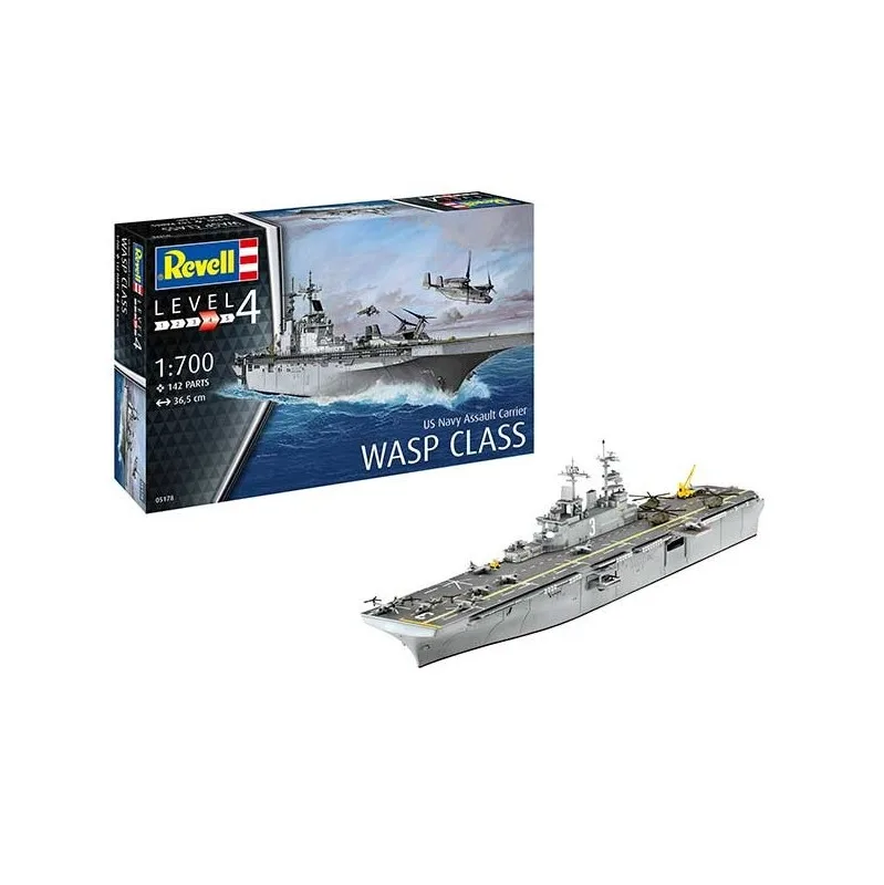 Product image 2: Revell Ship Model US Navy Assault Carrier WASP Class 1:700