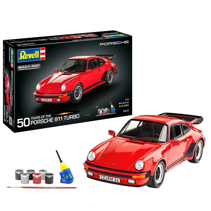 Revell Coche Porsche 911 Turbo - 50 Years of Porsche Turbo 1:24