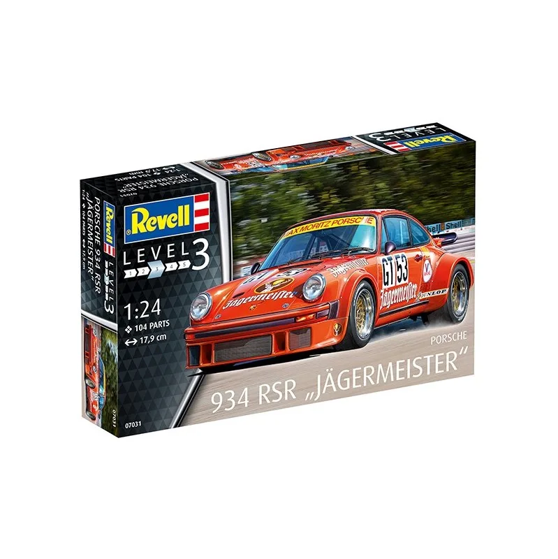 Product image 2: Revell Porsche 934 RSR Jägermeister Car Model Kit 1:24