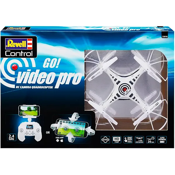 *Revell Dron Cuadricóptero RC con Cámara Go! Video Pro