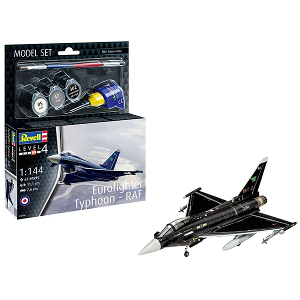 Revell Model Set Avión Eurofighter Typhoon - RAF 1:144