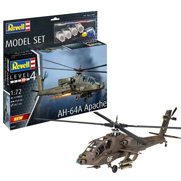 Revell Model Set Helicóptero AH-64A Apache 1:72
