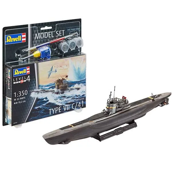 Revell Model Set Sommergibile German Type VII C/41 1:350