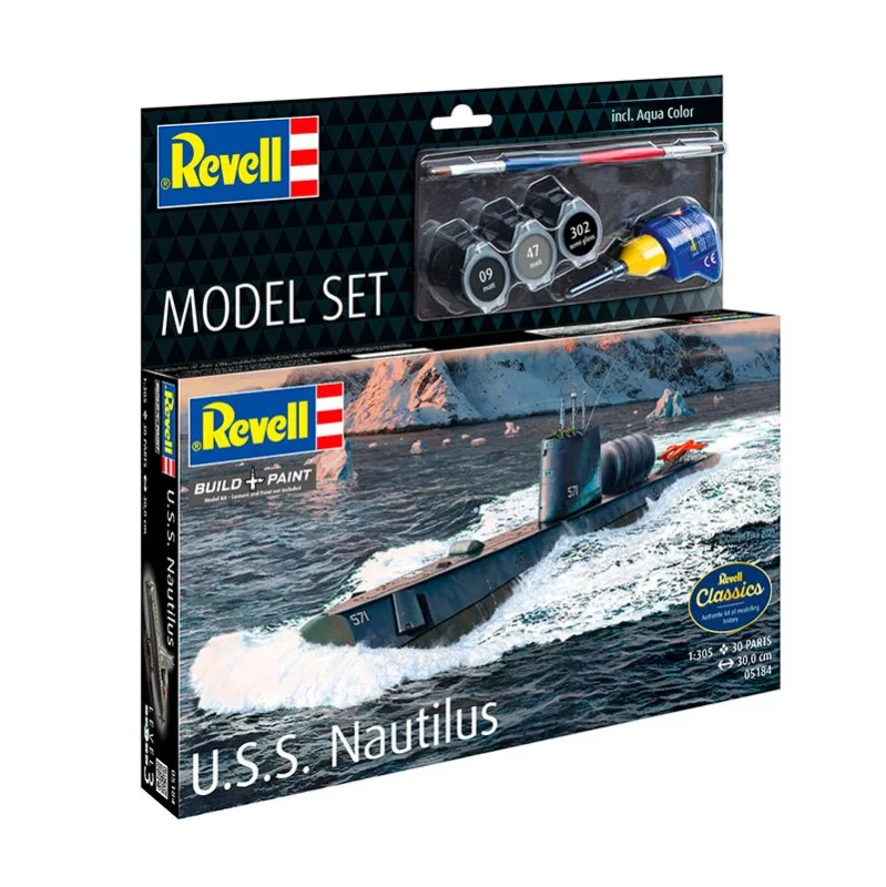 Imagen del producto 2: Revell Model Set Submarino U.S.S. Nautilus 1:305