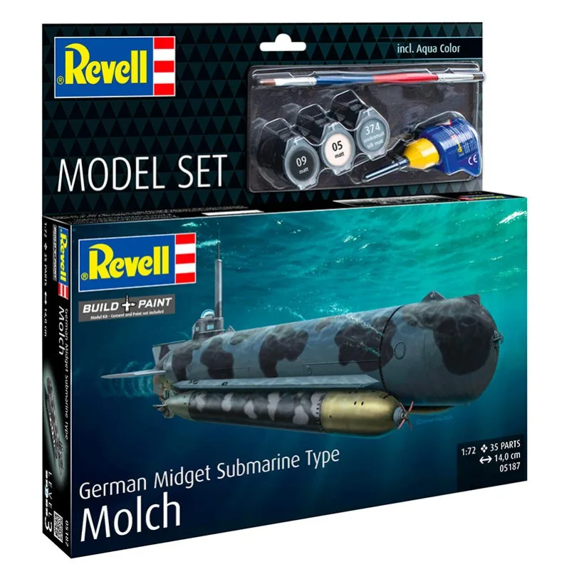 Imagen del producto 2: Revell Model Set Submarino German Submarine Type Molch 1:72