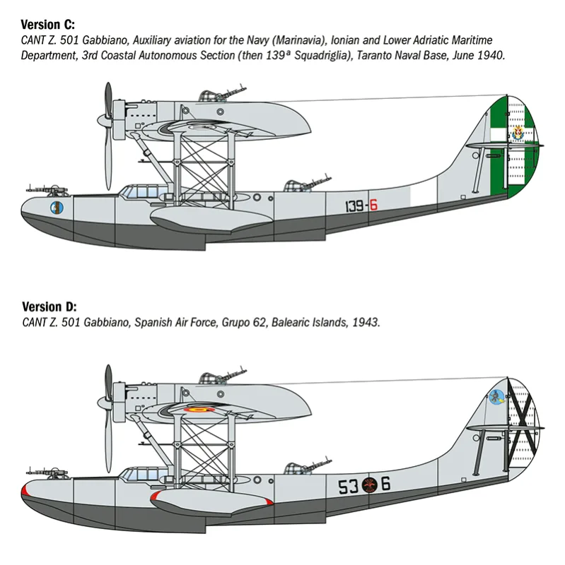 Product image 2: Italeri CANT Z 501 Gabbiano Aircraft 1:72