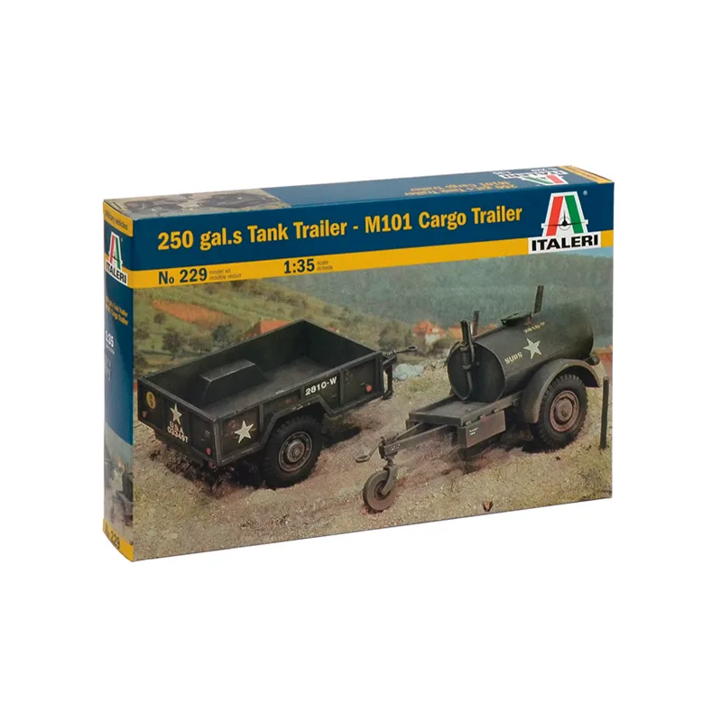 Immagine del prodotto 2: Italeri V. Militare 250 gal.s Tank Trailer/M101 Cargo Tr. 1:35