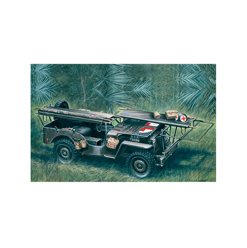 Product image 2: Italeri Military Vehicle ¼ Ton 4x4 Ambulance Jeep 1:35
