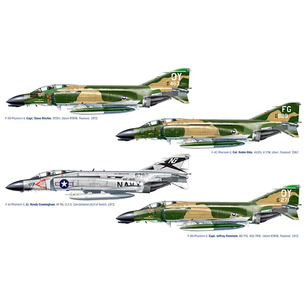 Italeri Avión F-4 C/D/J Phantom II Aces 1:72