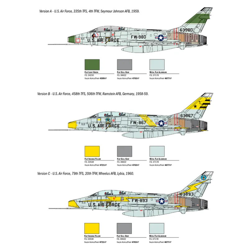 Immagine del prodotto 3: Italeri Aereo F-100F Super Sabre 1:72