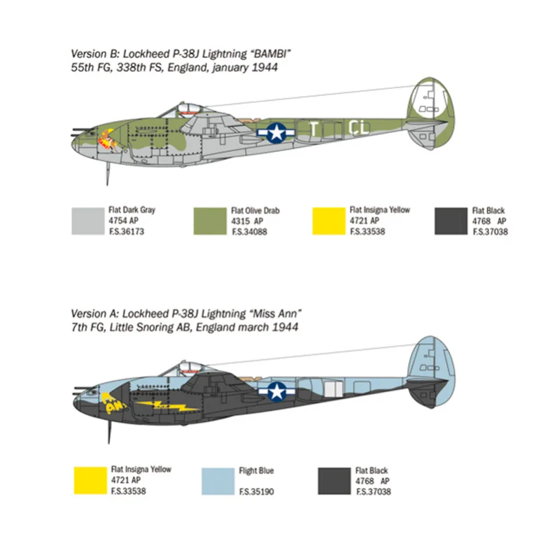 Imagen del producto 3: Italeri Avión P-38J Lightning 1:72