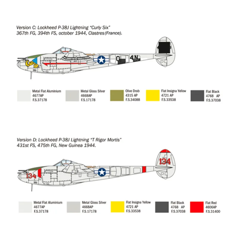 Imagen del producto 4: Italeri Avión P-38J Lightning 1:72