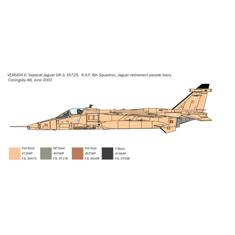 Product image 4: Italeri Jaguar GR.1/GR.3 R.A.F. Aircraft 1:72