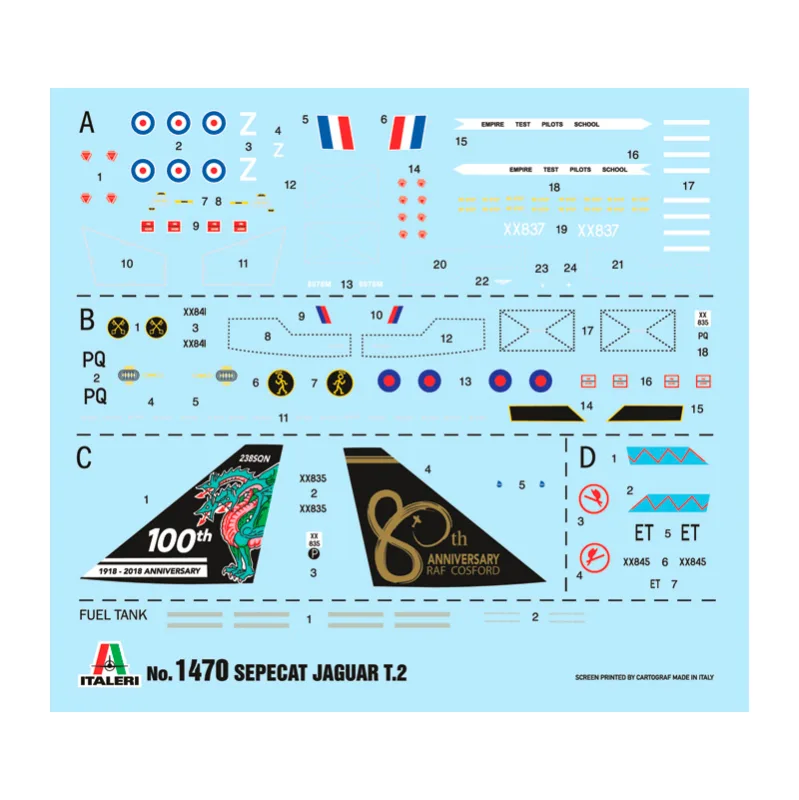 Product image 2: Italeri Jaguar T.2 R.A.F. Trainer Aircraft 1:72