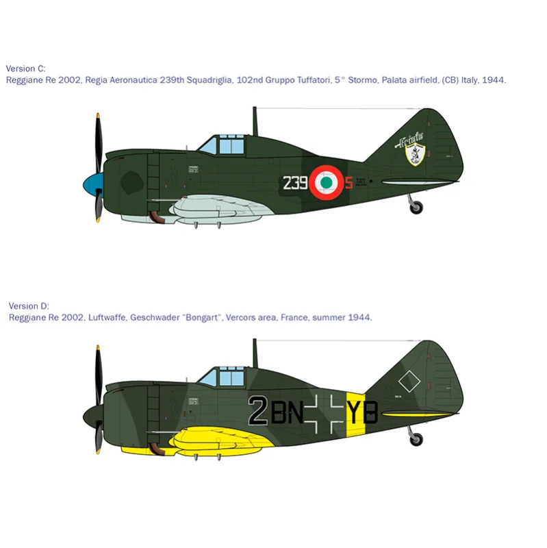 Product image 3: Italeri Reggiane Re.2002 Ariete Aircraft 1/72