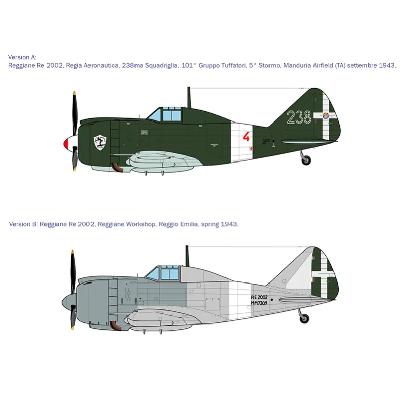Product image 4: Italeri Reggiane Re.2002 Ariete Aircraft 1/72