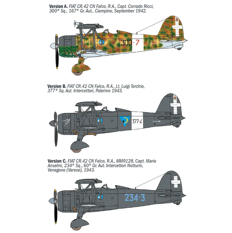 Product image 3: Italeri Fiat CR-42 Caccia Notturno "Night Fighter" Aircraft 1:72