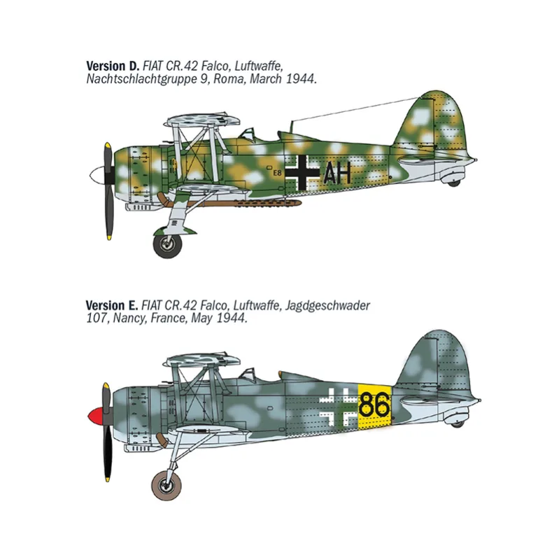 Product image 4: Italeri Fiat CR-42 Caccia Notturno "Night Fighter" Aircraft 1:72