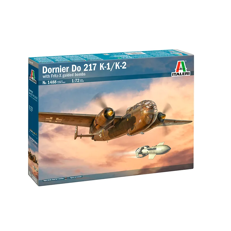 Italeri Avión Dornier Do 217 K-1/K-2 with Fritz-X guided bombs 1:72
