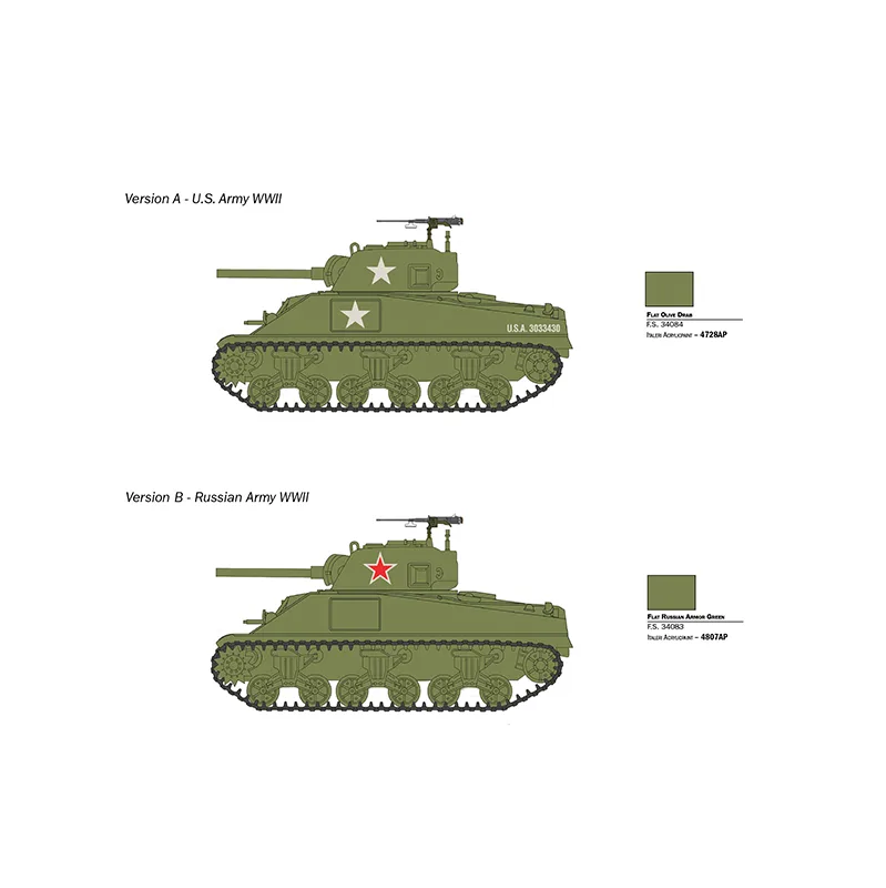 Imagen del producto 2: Italeri Tanque M4 Sherman 75mm 1:56