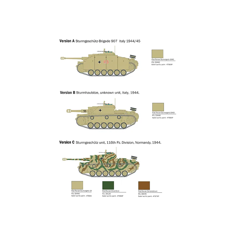 Product image 2: Italeri Sd. Kfz. 142/1 Sturmgeschütz III Tank 1:56