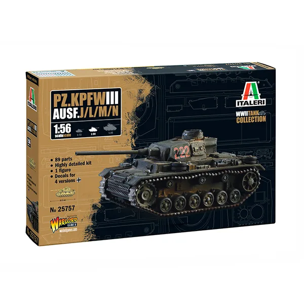 Italeri Tanque Pz.Kpfw. III Ausf. J/L/M/N 1:56