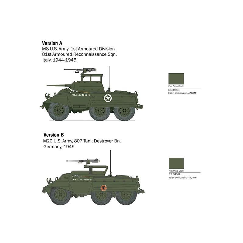 Product image 2: Italeri M8/M20 Greyhound Military Vehicle 1:56