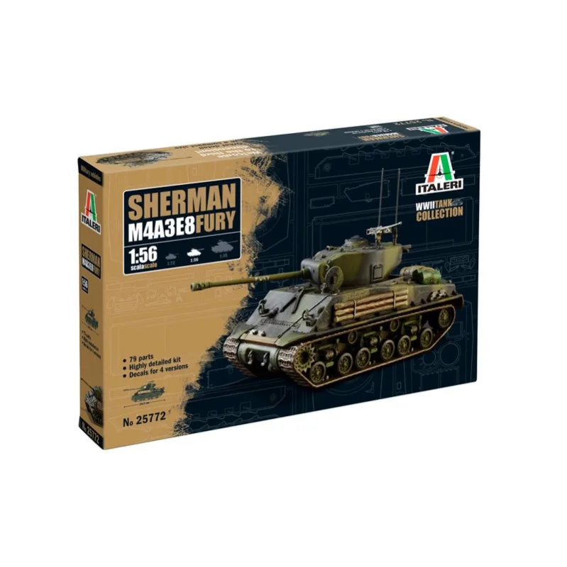 Product image 3: Italeri M4A3E8 Sherman Military Vehicle 1:56