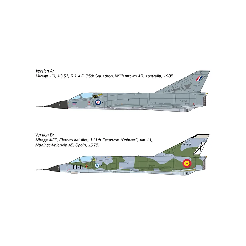 Imagen del producto 2: Italeri Avión Mirage III E 1:48