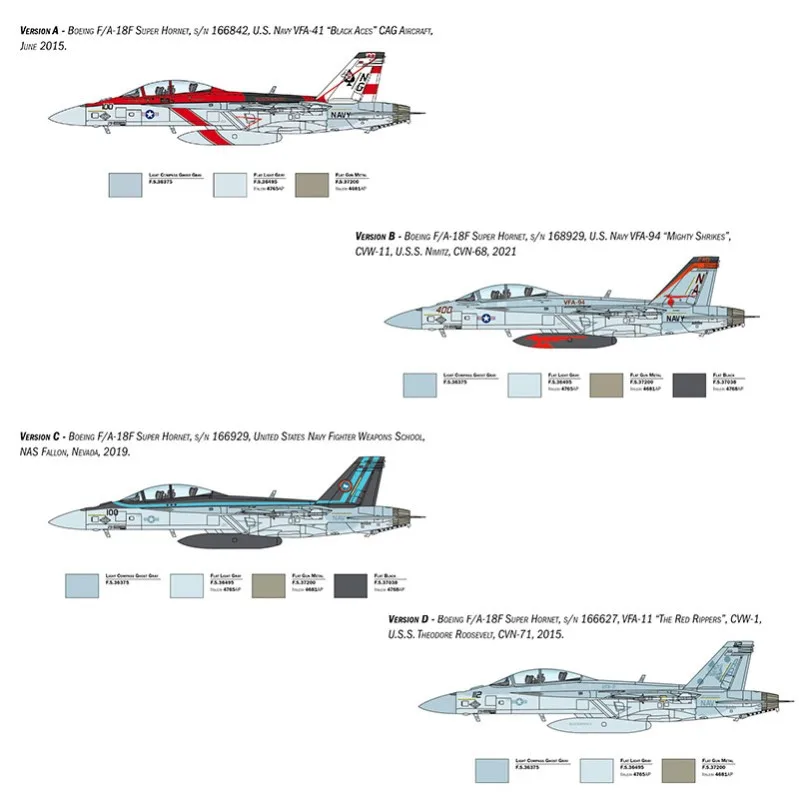Product image 3: Italeri F/A-18F U.S. Navy Special Colors Aircraft 1:48