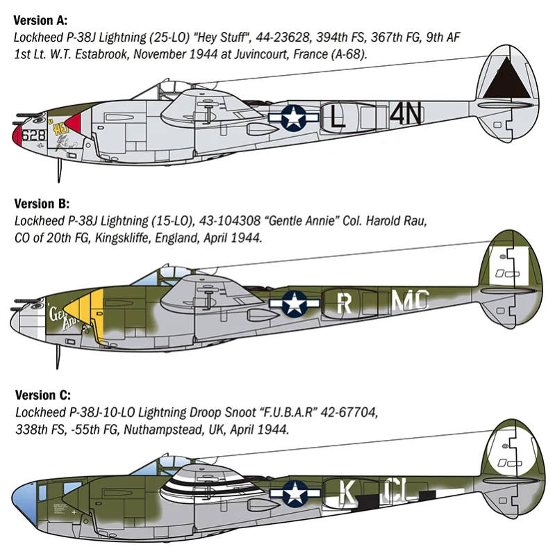 Product image 4: Italeri P-38J E.T.O. Aircraft 1:48