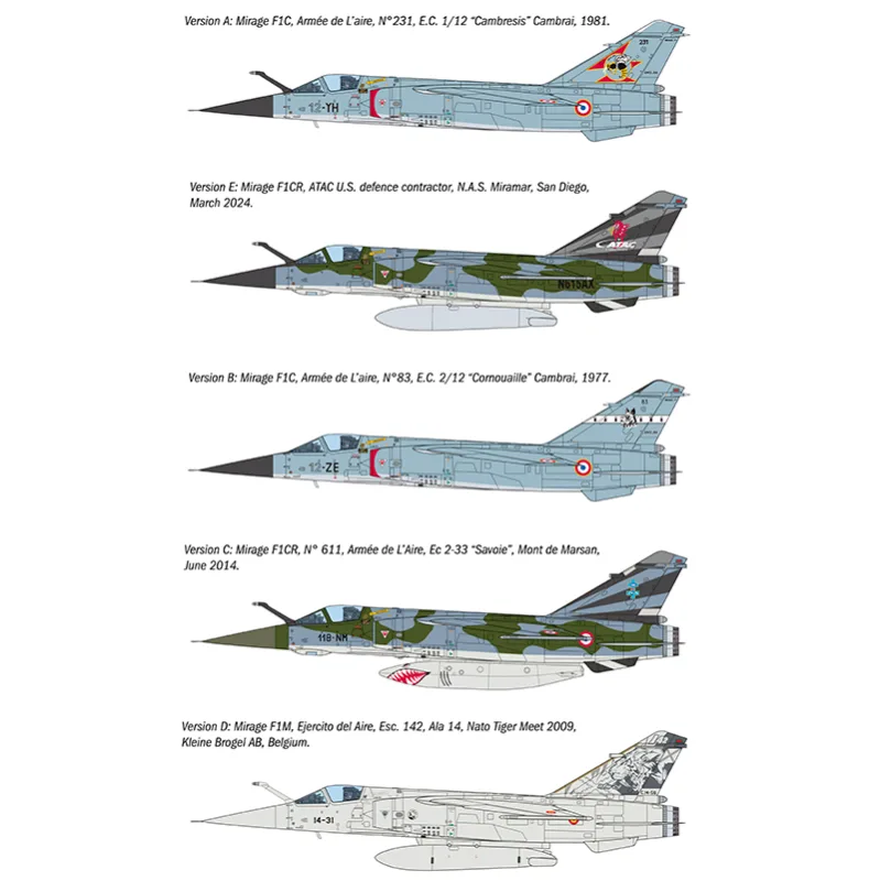 Product image 3: Italeri Mirage F1 C/CR Aircraft 1:48