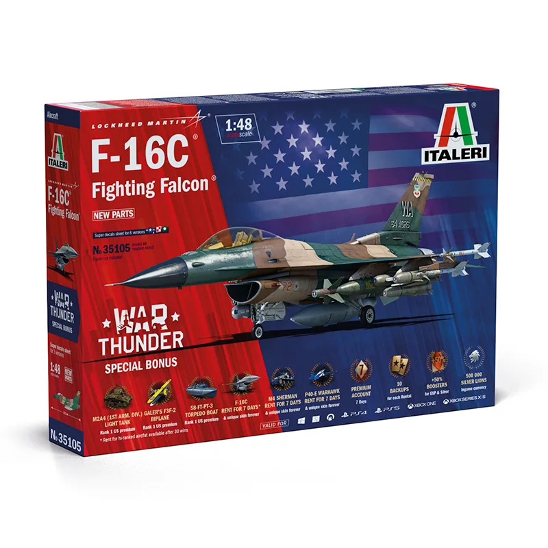 Italeri War Thunder Series - Avión F-16C Fighting Falcon 1:48