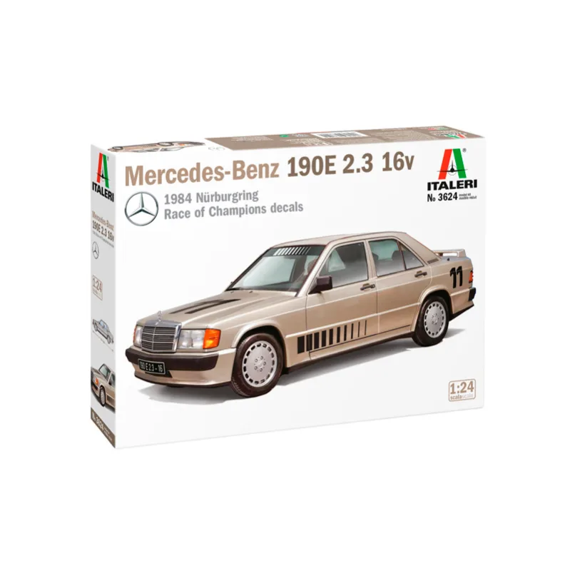 Product image 2: Italeri Mercedes-Benz 190E 2.3 16v Car 1:24