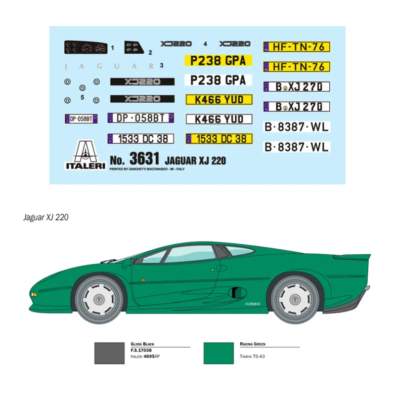 Product image 3: Italeri Jaguar XJ 220 Car 1:24