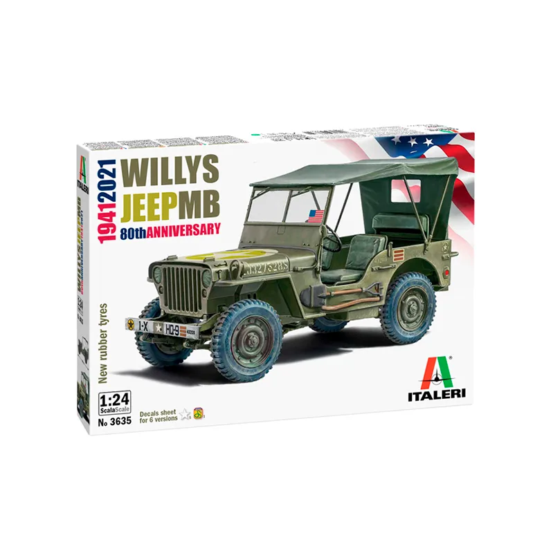 Imagen del producto 2: Italeri Coche Jeep Willys MB 80th ann. 1:24