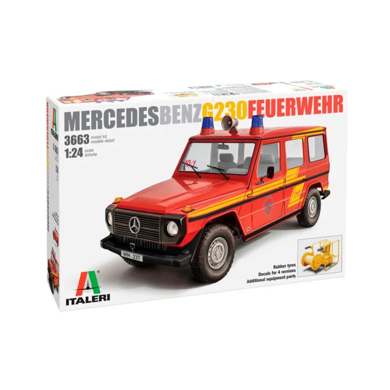 Product image 2: Italeri Mercedes Benz G230 Feuerwehr Car 1:24