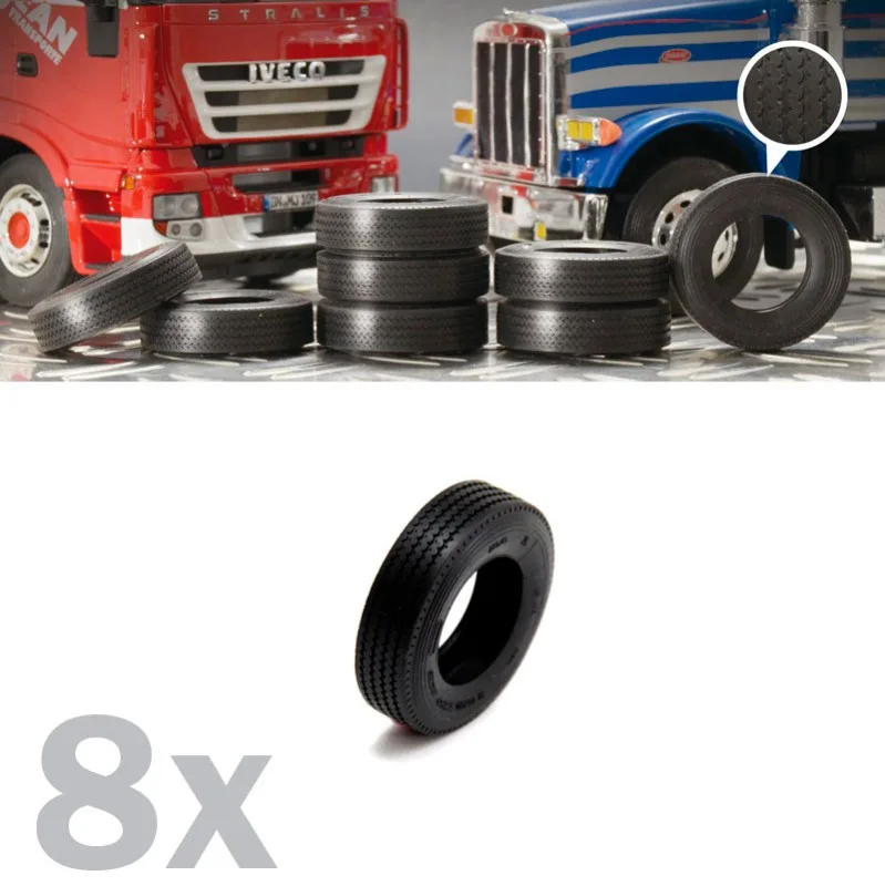 Immagine del prodotto 2: Italeri Camion Pneumatici in gomma per camion (8x) 1:24