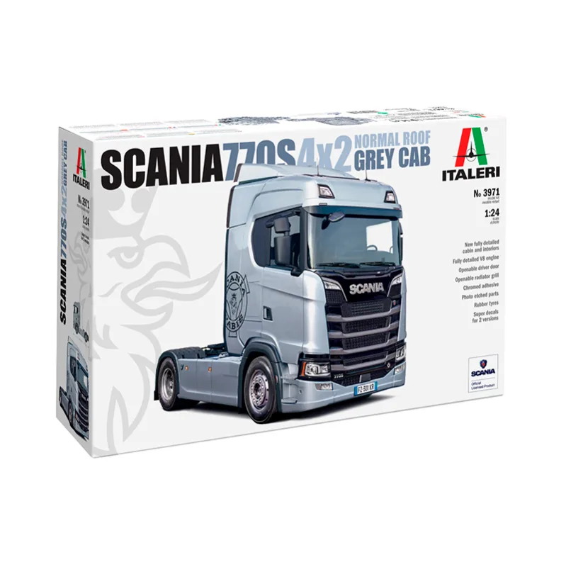 Product image 2: Italeri Scania 770S 4x2 Normal Roof "Grey Cab" Truck 1:24