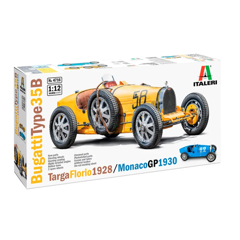 Imagen del producto 2: Italeri Coche Bugatti Type 35B Targa Florio 28 Monaco GP 30 1:12