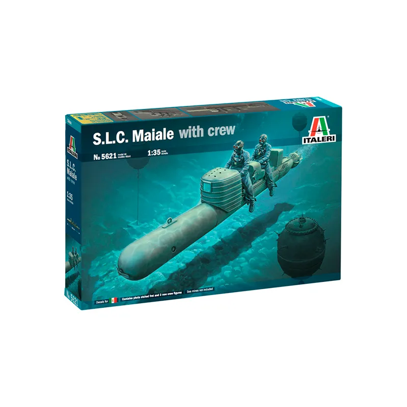 Product image 2: Italeri S.L.C. Maiale with crew Submarine+ fig. 1:35