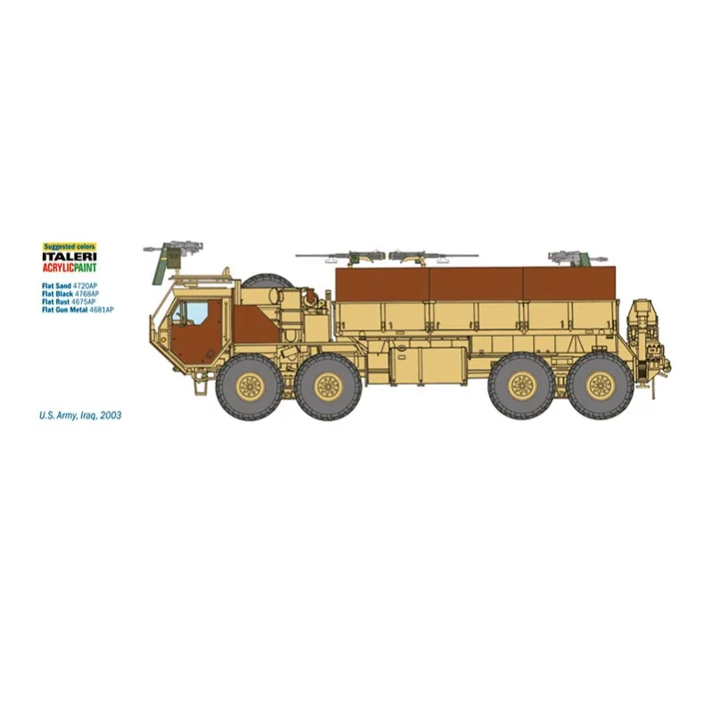 Product image 4: Italeri HEMTT Gun Truck Military Vehicle 1:35